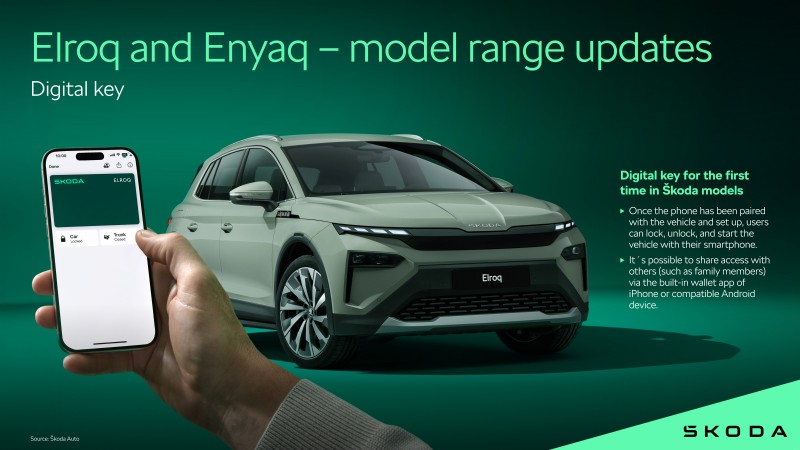 Škoda rinnova Elroq ed Enyaq con nuove funzionalità intelligenti, infotainment aggiornato e maggiore sicurezza 