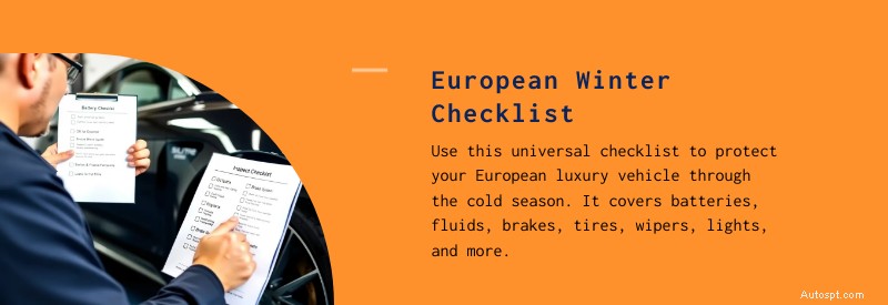 Lista di controllo per la manutenzione invernale per auto europee di lusso:salvaguarda Audi, BMW, Mercedes e altro 