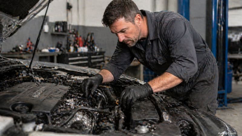 Spiegazione delle perdite di olio per auto:cause, sintomi, riparazioni e stime dei costi - Rx Mechanic 